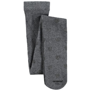 Medias gruesas moteadas con estampado de corazones all-over 