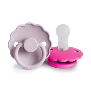 Lot de 2 sucettes en silicone T2 Daisy soft lilac/fushia 