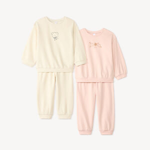 Conjunto de 2 sudaderas de bebé de felpa 