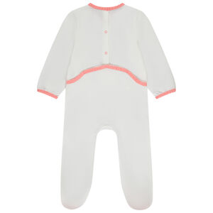 Pelele print girafe para bebé niña con aperturas diferentes según la edad  Main Pelele print girafe para bebé niña con aperturas diferentes según la edad