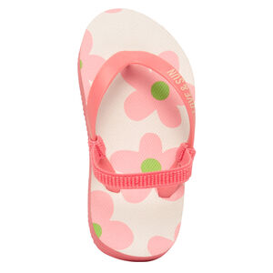 Chanclas de niña con estampado de flores y tiras ajustables según la edad.  Main Chanclas de niña con estampado de flores y tiras ajustables según la edad.