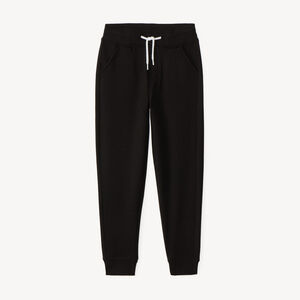 Pantalón jogging de molleton slub liso para niño 