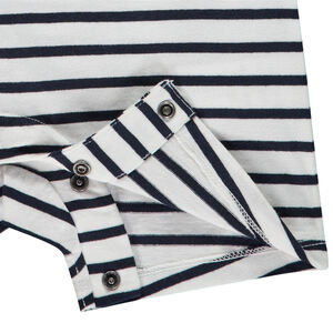 Pelele a rayas con estampado de cangrejo para bebé niño 