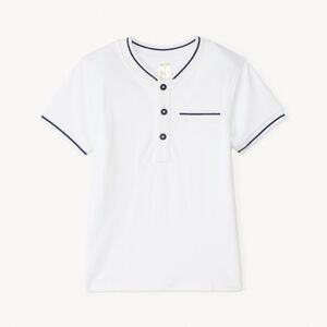 Polo de manga corta con cuello teddy para bebé niño 