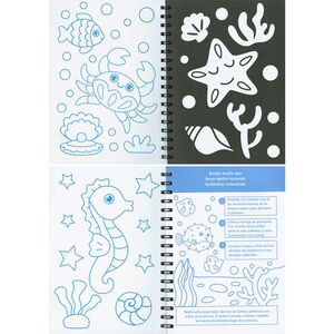 Libro para colorear y pegatinas Bajo el mar +6 años 