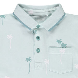 Polo de manga corta estampado de palmeras niño 