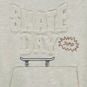 Conjunto de chándal + sudadera oversize con efecto relieve de skate para bebé niño 