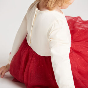 Robe de fête en maille et tulle bébé fille 