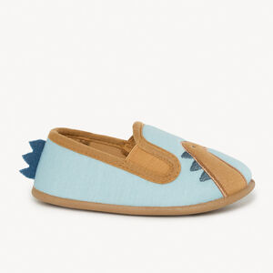 Patucos bajos con parche bordado de dinosaurio para bebé niño 