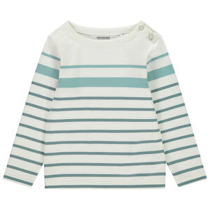 Camiseta de rayas con botones de jersey para niño 