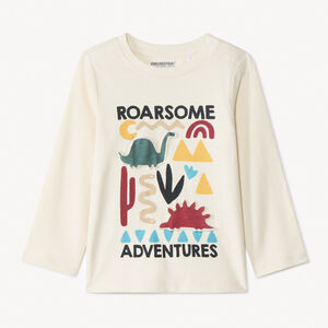 T-shirt manches longues print embossé pour bébé garçon 