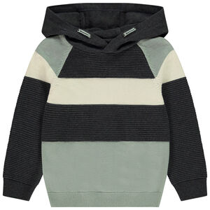Sudadera con capucha efecto color block para niño 
