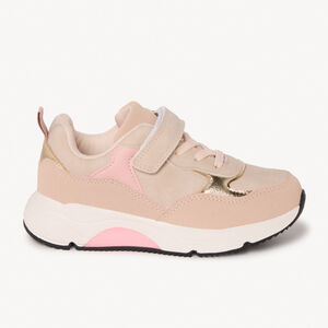 Zapatillas deportivas con cordones elásticos y velcro para niña 