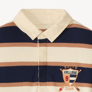 Polo de manga larga para niño a rayas 
