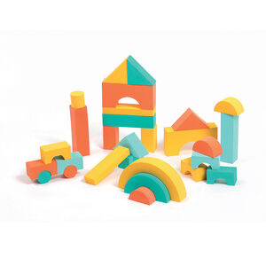 28 blocs de mousse colorée de construction 