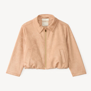 Chaqueta corta de niña en ante 