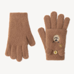 Gants fille à rabat moufle licorne 