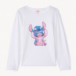 Camiseta de manga larga Stitch & Angel de Disney para niña 