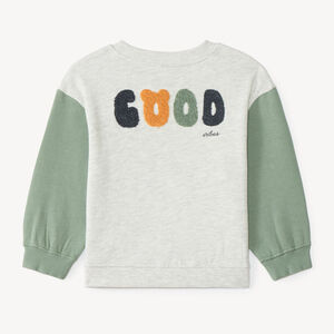 Sudadera oversize bebé niño color block 