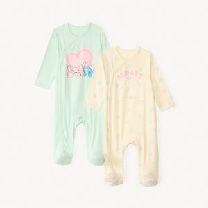 Conjunto de 2 pijamas de jersey Stitch & Angel Disney para niña. 