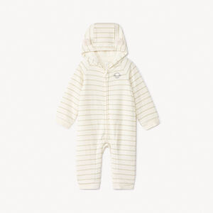 Combinaison longue rayée et rembourrée pour bébé 