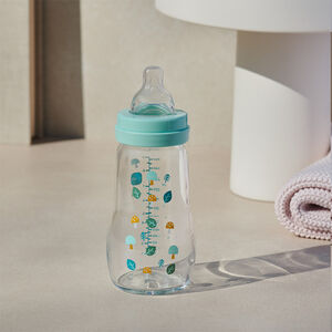 Biberón de vidrio 260ml tetina flujo 2  