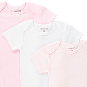 Pack de 5 bodies de manga corta para bebé niña. 