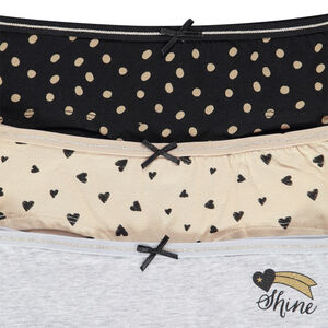 Pack de 3 shorties de algodón con estampados divertidos niña 