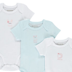 Pack de 7 bodies manga corta para bebé niña 