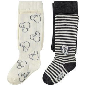 Lot de 2 paires de collants épais Minnie Disney pour bébé fille Main Lot de 2 paires de collants épais Minnie Disney pour bébé fille