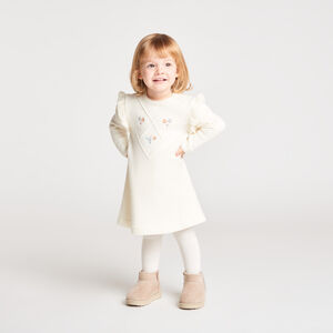 Ropa de punto para bebé niña con bordados florales 