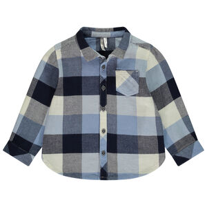 Camisa de cuadros de manga larga para bebé niño 
