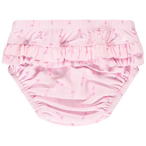 Culotte de baño de capa impresa con volantes para niña 