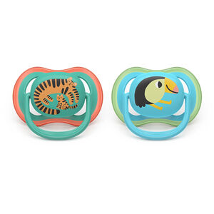 Lote de 2 chupetes de silicona 6-18M Ultra Air  