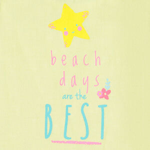 Conjunto algodón orgánico camiseta sin mangas texto y short estampado all-over 