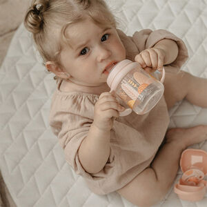 Biberon à anses First 150 ml 6M+ Dreams rose 