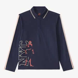 Polo de niño de manga larga con estampado de Spider-Man Marvel 
