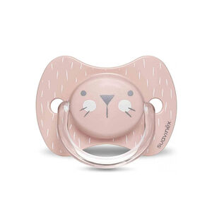 Chupete con tetina fisiológica de silicona Hygge whiskers 18M+ rosa 