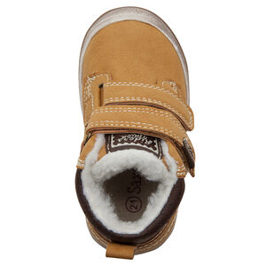 Botines efecto cuero camel con velcro 