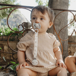 Chupete tetina fisiológica silicona SX PRO Wonderland Butterfly 0-6M liso beige 