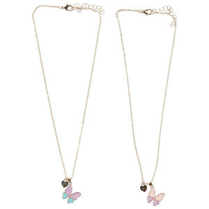 Pack de 2 collares con colgante de mariposa para niña 