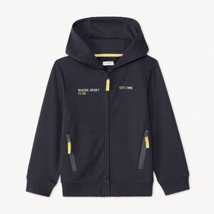 Chaleco con capucha de felpa con estampado para niño 