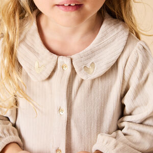 Ropa de terciopelo acanalado con volantes y mangas largas para bebé niña 