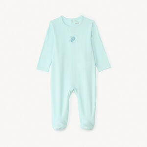 Pijama de mangas largas con bordado de animales para bebé niño. 