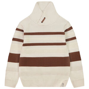 Jersey de rayas con cuello cruzado para niño  Main Jersey de rayas con cuello cruzado para niño