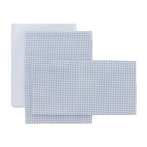 SABANA MINICUNA 3 PCS 80x120x1 CM VICHY10 CELESTE 