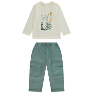 Conjunto de 2 piezas de camiseta de manga larga para bebé niño 