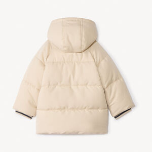 Anorak largo de manga larga con interior de sherpa y capucha para bebé niño 