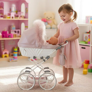 Carrito para muñecas Rossie Pink Metalic 