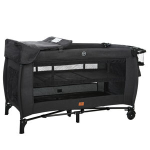 Cuna de viaje con accesorios Top All In negro 